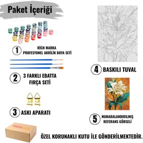 Resim Genel Markalar Sayılarla Boyama Seti Numaralı Tuval Fırça Boya Dahil Kasnaklı Set 50x70 Cm - DİLEK ŞİŞESİ 