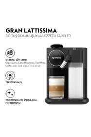 Resim Nespresso F541 Gran Latissima Süt Çözümlü Espresso Kahve Makinesi, Siyah 