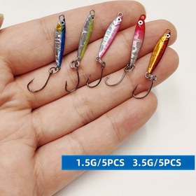 Resim 5 Adet Mikro Mini Yem, Metal Malzeme, Sadece Başparmak Boyutunda, Balıkçılar İçin Olmazsa Olmaz 