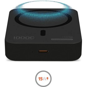 Resim Powerway 10.000 Mah Pd 15W Magsafe Kablosuz Wireless Taşınabilir Şarj Cihazı Siyah Powerbank TXM10 