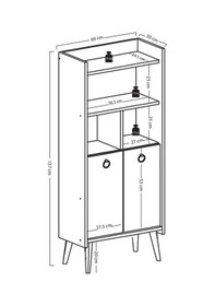 Resim Lagomood Kiler Çok Amaçlı Dolap Banyo & Mutfak Meşe-Beyaz 