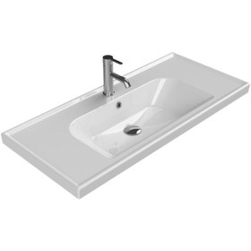 Resim Cerastyle 100x45 cm Frame Etajerli Lavabo (TURKUAZ.031400-u) 