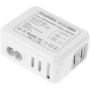 Resim Haweel Universal Seyahat Şarj Adeptör iphone Uyumlu Ve 1 Mikro Usb Şarj-Beyaz 