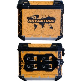 Resim Gp Kompozit DSN03 Universal 40 Lt x 2 Desenli Alüminyum Motosiklet Yan Çanta Seti 