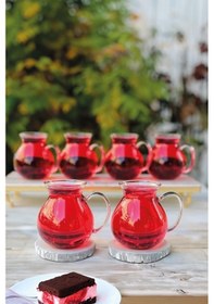 Resim Perotti Keyfi Ala Borosilikat 6'lı Çay Bardağı 