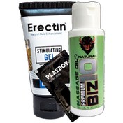 Resim Biz10 Naturel Erotik Masaj Yağı 60 Ml + Erectin Jeli 60 Ml + Kaydırıcı Jel 