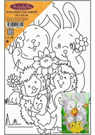 Resim DKT055 desenli tuval kompozit boyama 20x30 cm 