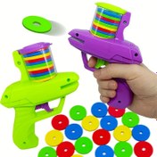 Resim 2 adet Canlı Gökkuşağı Atıcı Oyuncakları - Yumuşak Mermi Okları, Renkli Plastik Açık Oyun, Ebeveynler ve Aile için, 30 Yumuşak Disk Dahil, İç ve Dış Mekan Oynamak için İdeal, İç Mekan Oyuncakları | Oynamak İçin Tasarım | Dayanıklı Plastik 
