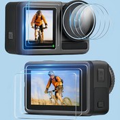 Resim Osmo Action 4/Action 3 LCD Ekran Koruyucu + Küçük Ekran + Lens Koruyucu Temperli Cam Çizilmeye Karşı Koruyucu Kolay Kurulum [9 adet/3'lü Paket] 