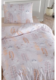 Resim Tek Kişilik Pamuklu Nevresim Takımı 3 Parça Cikcik Desen Bej / Yumuşak Dokulu Bej 