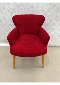 Resim Venqm Teki Berjer Koltuk Ofis Bekleme Koltuğu Kuaför Kırmızı 