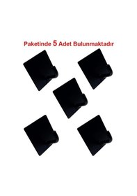 Resim Ardini Kendinden Yapışkanlı Askılık Mat Siyah 05 Pakette 5 Adet Çok Renkli 