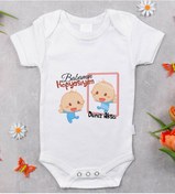 Resim Bitmeyenkartus Bk Kids Isimli Babamın Kopyasıyım Tasarımlı Bebek Body Zıbın - Mo Beyaz 