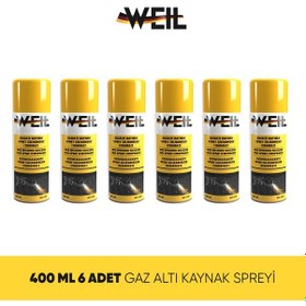 Resim Weil Gazaltı Kaynak Spreyi Silikonsuz Yanmaz 400ml 6'lı Paket 6 Adet 