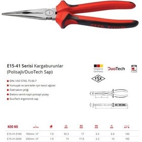Resim Ceta Form 160MM E15-41-0160 Kargaburun Polisajlı/Duotech Sap 