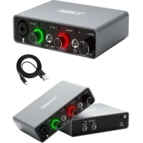 Resim Mabeyn GLX-700GR Üst Segment USB Stüdyo Ses Kartı 2 Giriş 2 Çıkış 24BIT/192KHZ 