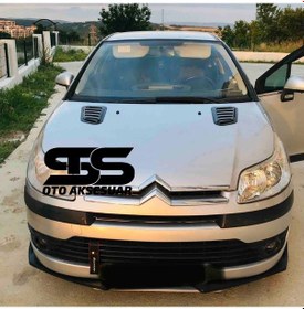 Resim Citroen C4 Uyumlu Piano Black Kaput Üstü Havalandırma Izgarası 