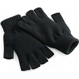 Resim Ahsem Scarf Parmaksız Kesik Yarım Parmak Eldiven Unisex Siyah 
