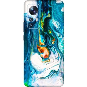 Resim PapsCover Xiaomi 12 Kaplama Mavi Buzul Yağlı Boya 