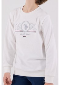 Resim U.S. Polo Assn. Lisanslı Erkek Çocuk Alt Üst 2 Parça Eşofman Takımı Us2232 BEYAZ 