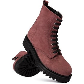 Resim Deery Hakiki Nubuk Pembe Kadın Postal Bot Pembe 