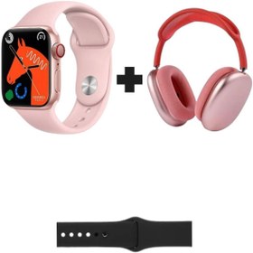 Resim GoMarkt Watch 8 Series Akıllı Saat + P9 Bluetoothlu Kulaküstü Kulaklık İkili Paket Ekstra Kordon Hediyeli 