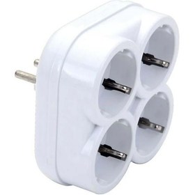 Resim Go İthalat Topraklı 16 Amper 250 Volt Beyaz 4'lü Çok Amaçlı Golyat Priz (5258) 