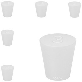 Resim Borox Silikon Tıpa No 3 - 17x23x26mm - 5 Adet 