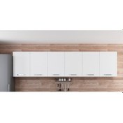Resim Minar 300 Cm Mutfak Dolabı Beyaz 300-B2-Üst Modül Beyaz 