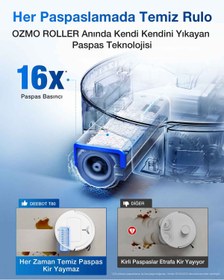 Resim Ecovacs DEEBOT T80 Omni Akıllı İstasyonlu Robot Süpürge ve Paspas, 20.000 Pa Emiş Gücü, Kendini Temizleyen OZMO Roller Paspas Sistemi, ZeroTangle 3.0 Teknolojisi, 40-75°C Sıcak Su ile Paspas Yıkama Özelliği 