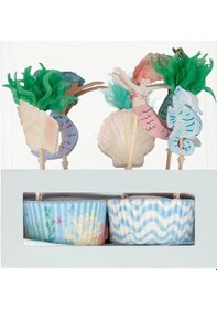 Resim Meri Meri - Mermaid Cupcake Kit - Deniz Kızı Cupcake Kit 