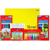 Resim Faber Castell 4'lü Boya Seti + Resim Defteri Hediye Faber-Castell