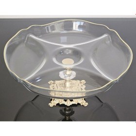 Resim Atabey Home Bölmeli Servis Tabaği Döküm Ayakli Gold Detayli & Sunumluk & Kahvaltilik & Çerezlik 30cm 