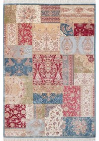 Resim Elexus Halı İpekhane 1600 Mavi Klasik Desen Salon Halısı 