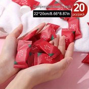 Resim 20 Adet/paket Sıkıştırılmış Havlu, Pamuk Seyahat Boyutlu Kalın Küçük Kare Havlu, Taşınabilir Şeker Temizleme Havlusu, Sıkıştırılmış Tek Kullanımlık Yüz Havlusu 