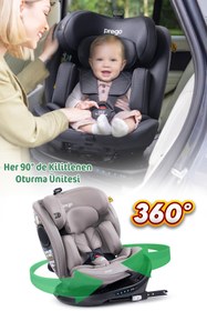 Resim Prego Odinfix Alarmlı 360 Derece Dönebilen -0-36 Kg -İ-Size Belgeli - Top Tetherlı Oto Koltuğu 