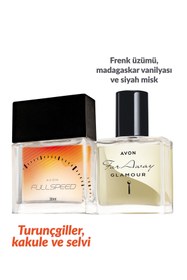 Resim Avon Full Speed Erkek Parfüm ve Far Away Glamour Kadın Parfüm Paketi 