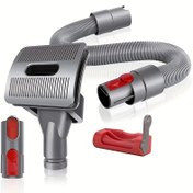 Resim Esnek Evcil Hayvan Bakım Vakum Ucu Dyson için - V11, V10, V8, V7, V15 Modelleriyle Uyumlu | Ayarlanabilir 50.8-152.4cm Uzatma Hortumu ve Hızlı Bağlantı Konnektörü ile Kolay Temizlenebilir Fırça Aracı | Köpek ve Kedi Yatakları, Ev Temizliği, Kablosuz Vakum Ucu için İdeal | Modern Vakum Aksesuarı | Hızlı Bağlantı Özelliği 