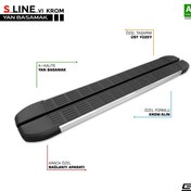 Resim Toyota Rav Uyumlu 4 4 S-Line Krom Yan Basamak 173 Cm 2013-2017 