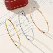 Resim Şık Altın Tonlu Paslanmaz Çelik Bilezik - Günlük Kıyafetler ve Hediye İçin Şık, Basit Tasarım 