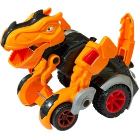 Resim Shem Trex Dinazor Figür Araba Sürtmeli Teker Transformers Robot Dinozor 15CM 