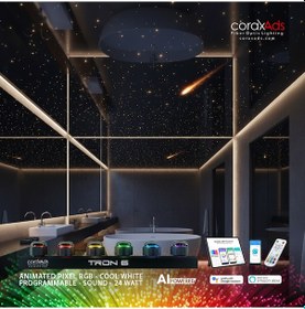 Resim Banyo Ambiyans Aydınlatma Yıldız Tavan Uygulama Seti - Mini Çok Renkli 