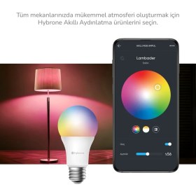 Resim Hybrone LED Rgb Wi-Fi Akıllı Ampul, 4lü Set, 16 Milyon Renk, 900 Lümen, E27 Duy, Uygulama ile Kontrol 