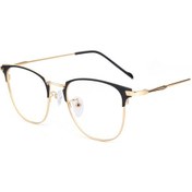 Resim Hombey Erkekler İçin Gümüş Metal Gözlük Çerçevesi - Anti-mavi Işık, Güneş Gözlüğü, Moda Ve Konfor, Siyah-gold Beyaz 