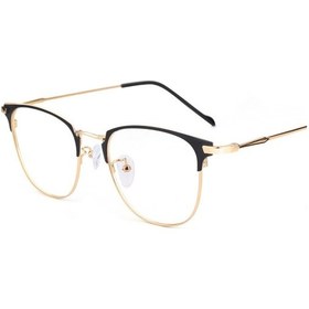 Resim Hombey Erkekler İçin Gümüş Metal Gözlük Çerçevesi - Anti-mavi Işık, Güneş Gözlüğü, Moda Ve Konfor, Siyah-gold Beyaz 
