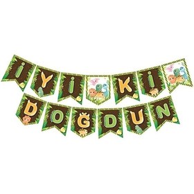 Resim İyiki Doğdun Zikzak Dinazor Banner Tüm Yaşlar 