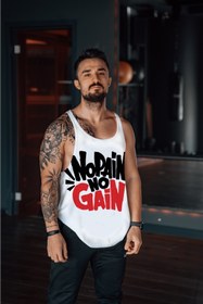 Resim Freeyez No Paın No Gaın 2 Gym Fitness Tank Top Sporcu Atleti 