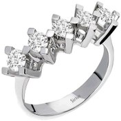 Resim Sirius E Renk 1 Karat Pırlanta 5 Taş Yüzük 0842R0011 
