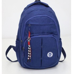 Resim Geniş Hacimli Sırt Çantası Dört Bölmeli Şık Tasarım, Sağlam Yapı, Günlük Kullanıma Uygun Lacivert 