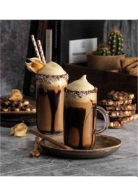 Resim Paşabahçe İconic Kulplu 4 Lü Latte Sunum Bardağı - Kupa Meşrubat Su Bardağı 